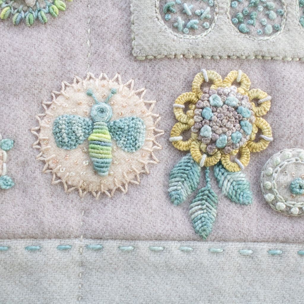 Tranquil Garden Needle Roll | Sue Spargo Folk Art Quilts